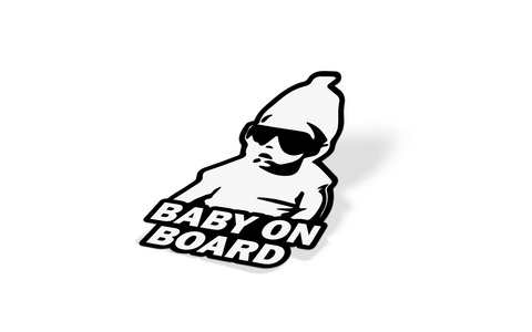 COOL BABY ON BOARD Slap Sticker