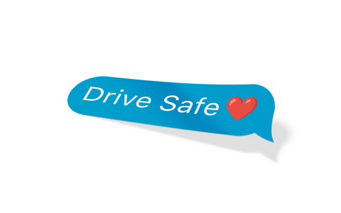 Drive Safe (Text Bubble) Decal