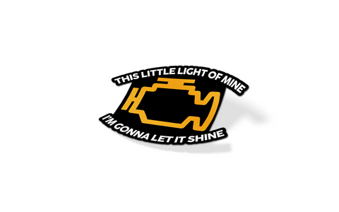 Engine Light Funny Decal