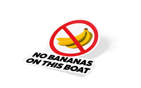 No Bananas On This Boat Sticker