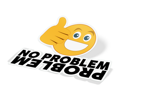 No Problem, PROBLEM (4X4 Upside Down) Decal