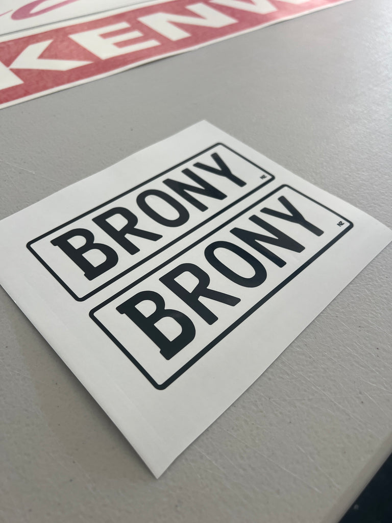 Show Plate Sticker Set (NZ Number Plate) Stickers (Small Size) - No Ba ...