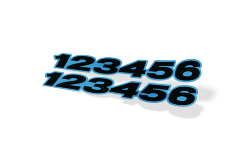 Jetski Registration Numbers Coloured Set (Font: Trobus)